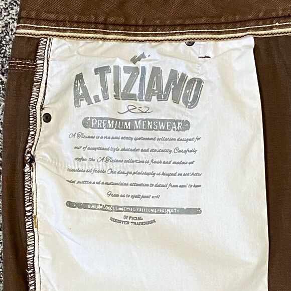 A. TIZIANO - DARK BROWN COTTON SHORTS - SIZE 36 - EXCELLENT CONDITION - B12 - Picture 4 of 16